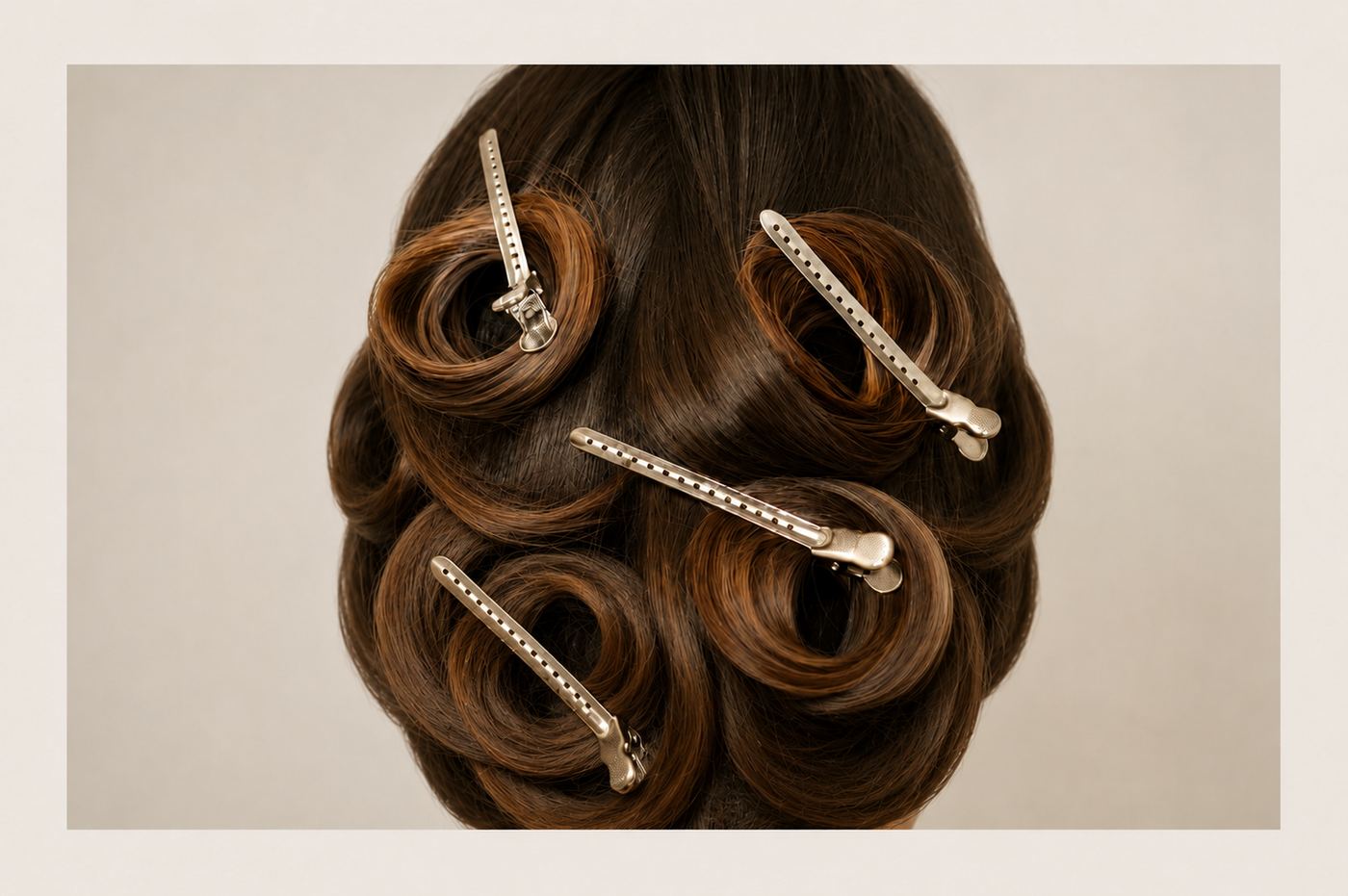 Sectioning clips in set hair
