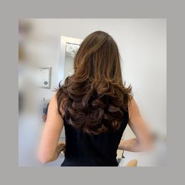 Smoothed, glossy lengths after a keratin treatment