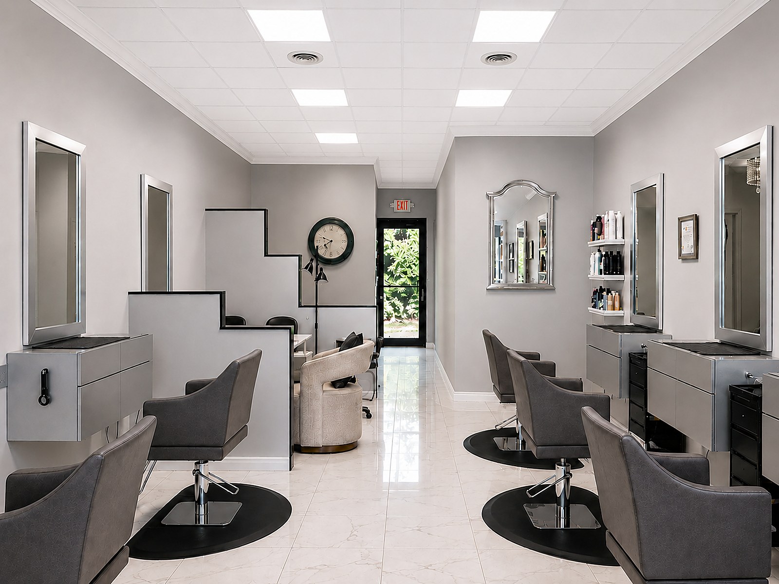 Inside Touch&eacute;e Organic Salon on US-1 in Juno Beach, Florida
