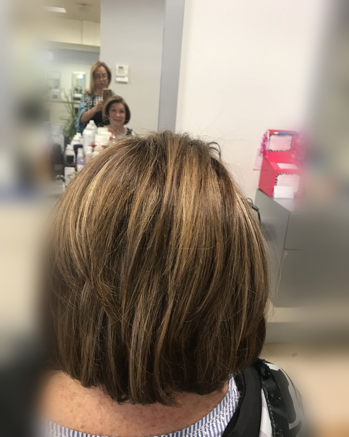 Bronde bob with movement at the nape — Touchée Organic Salon, Juno Beach
