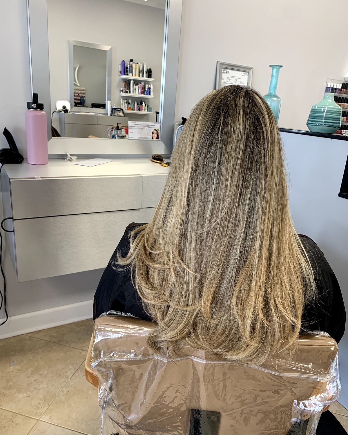 Colour processing before the rinse — Toucheé Organic Salon, Juno Beach