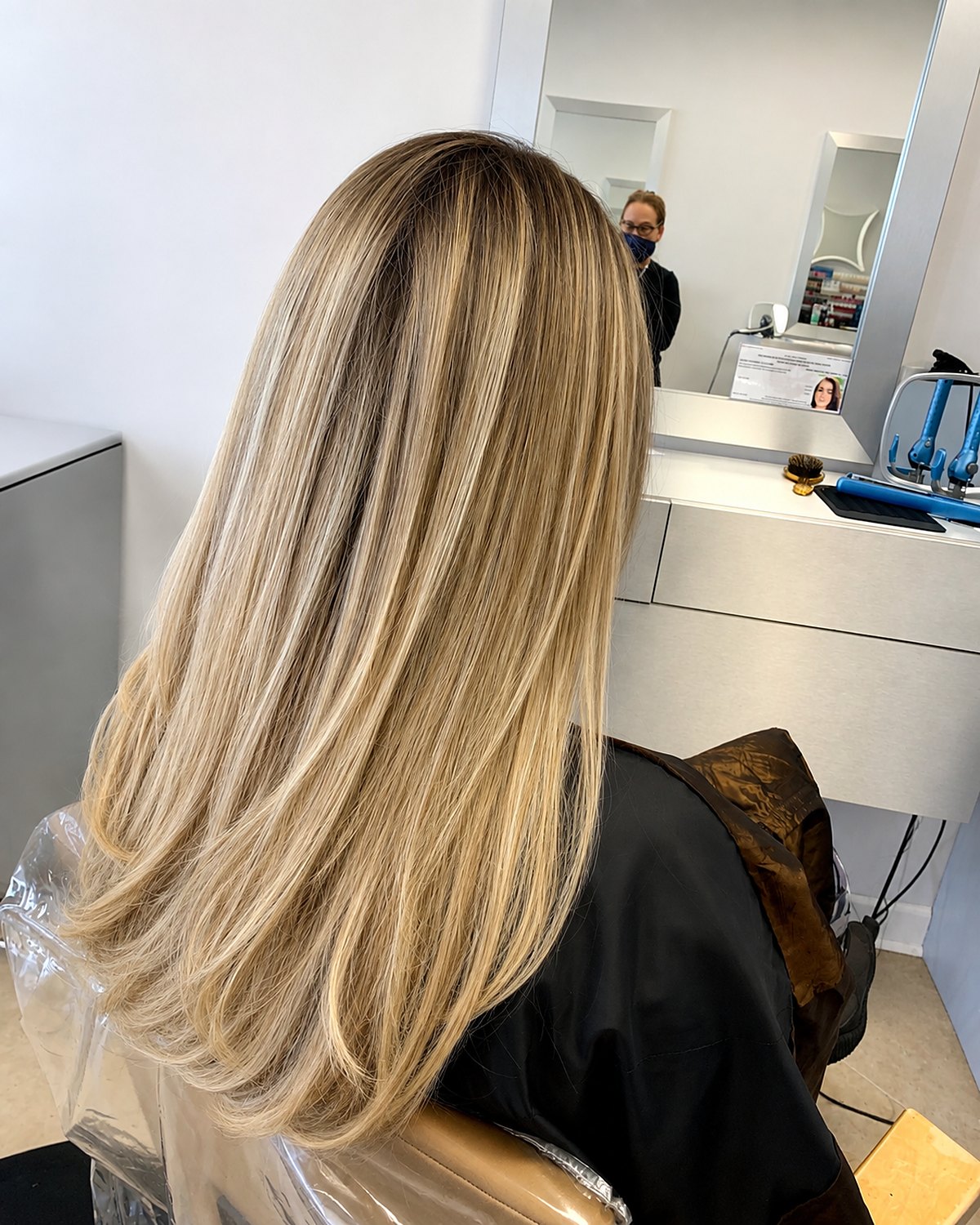 Creamy beige balayage, hand-painted and blended — Toucheé Organic Salon, Juno Beach