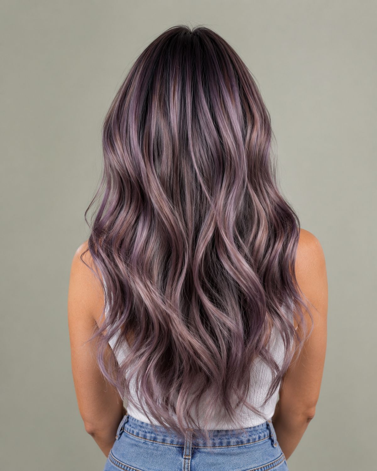 Ash lavender melted through the lengths — Toucheé Organic Salon, Juno Beach